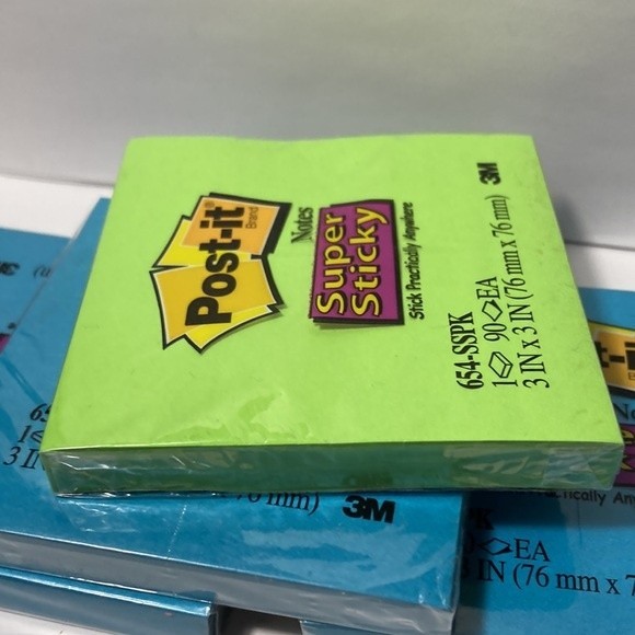 Post It Notes Super Sticky Blue Green 8 Packs - Picture 7 of 12